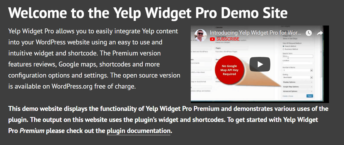 Yelp Widget Pro