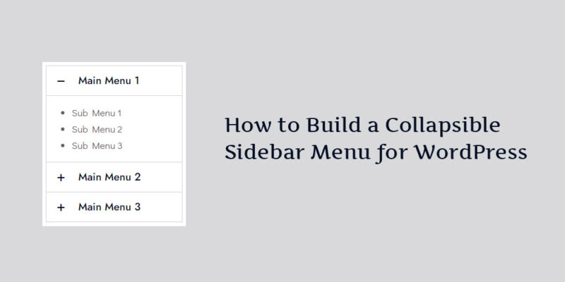 collapsible sidebar menu