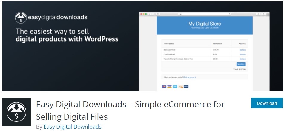 easy digital downloads ecommerce plugins