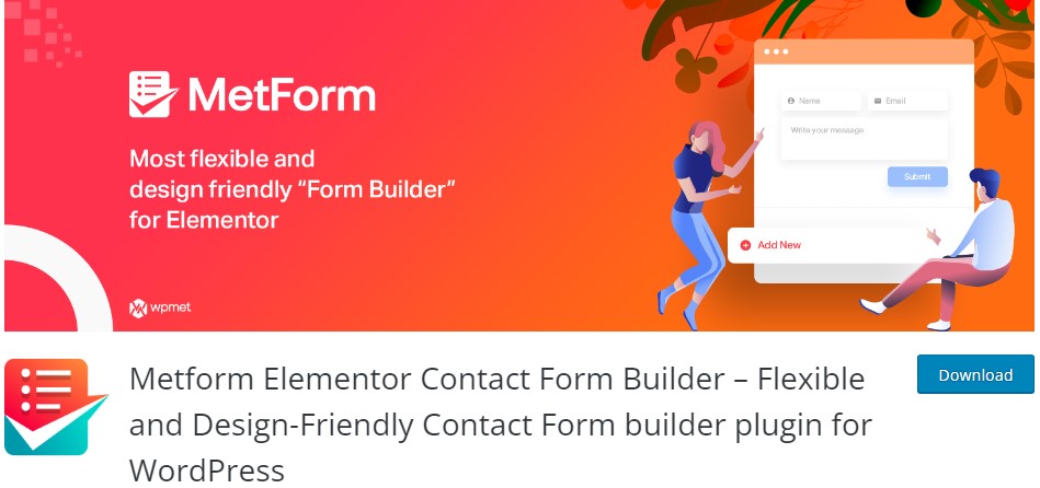 metform contact form builder ecommerce plugin